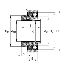 {(dio)S 2212-K-2RS-TVH-C3 + H312, (j) DIN 630  DIN 5415 ˜ʵҪߴ, F׺;oףɂ(c)ܷ