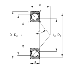 ǽ|S 7210-B-2RS-TVP, (j) DIN 628-1 ˜ʵҪߴ|  = 40㣬ɂȴܷ